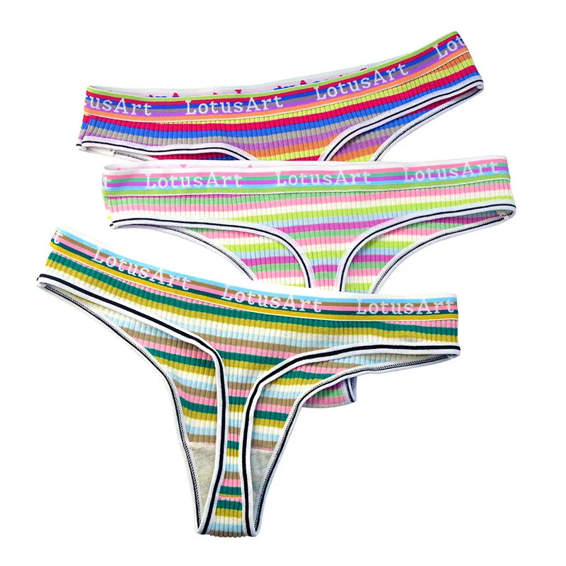 Sexy Striped Butt Lift Thong Panties