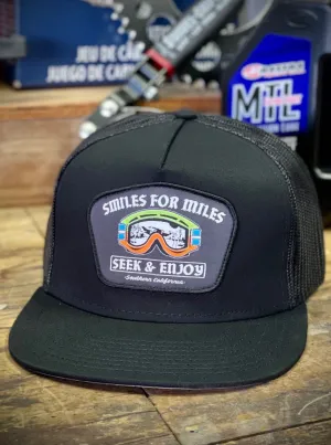 SMILES 4 MILES MESH BACK | BLACK