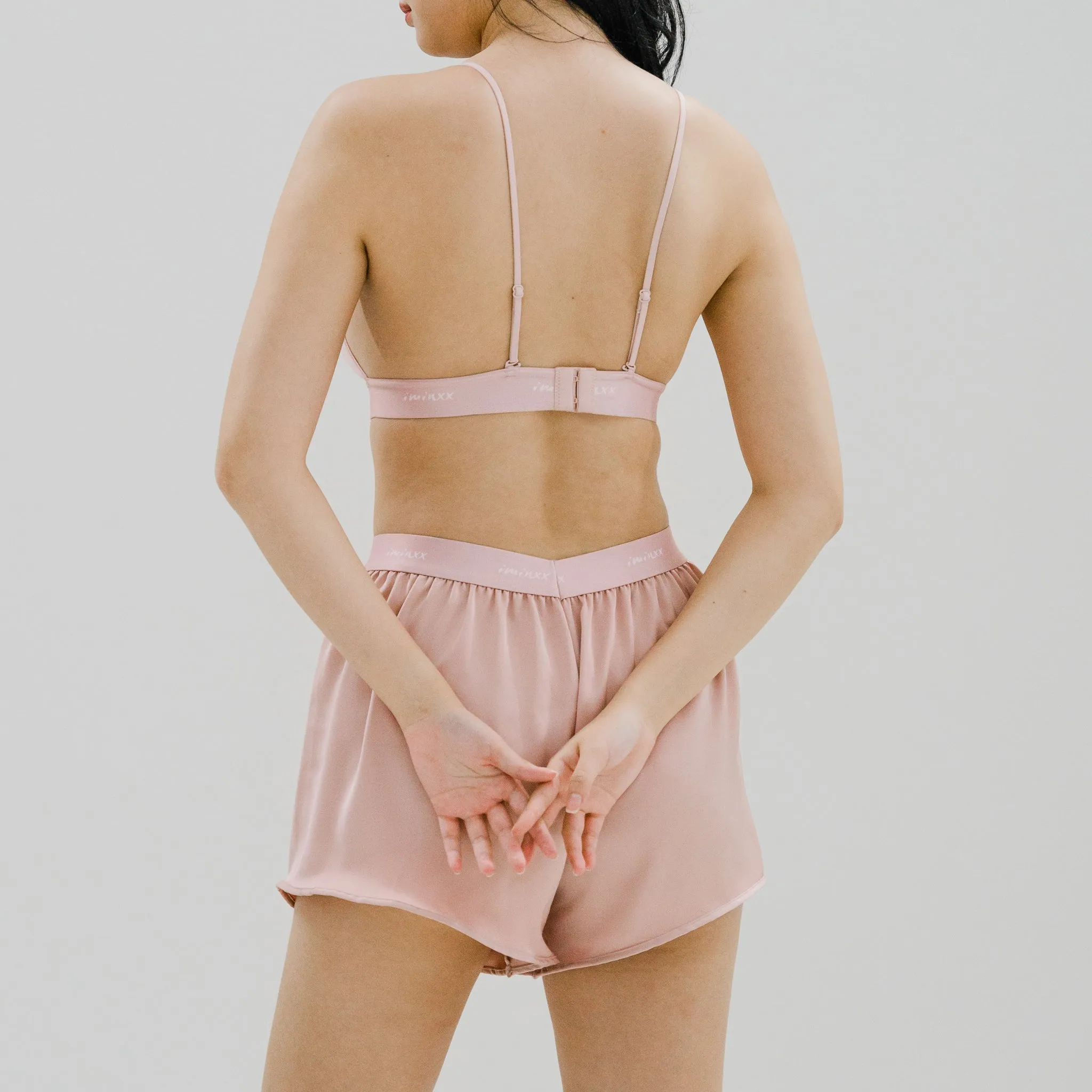 Soft-Cup Modal Lightly-Lined Bralette in Shimmering Blush