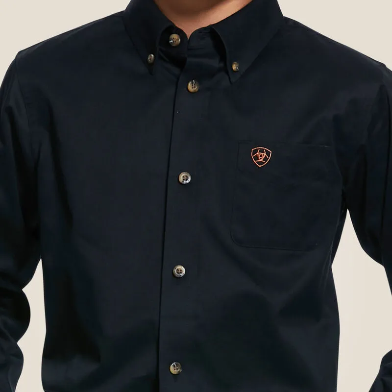 Solid Boy's Twill Classic Fit Shirt | 10030161