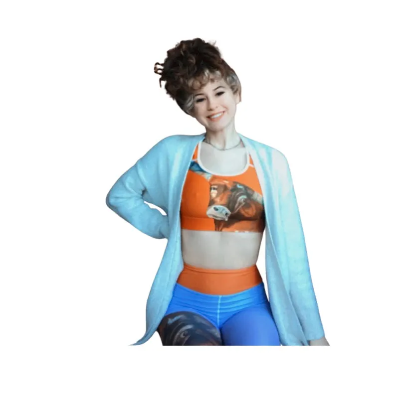 Sports Bra "Horns" in Burnt Orange (Racerback)