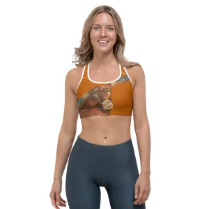 Sports Bra "Horns" in Burnt Orange (Racerback)