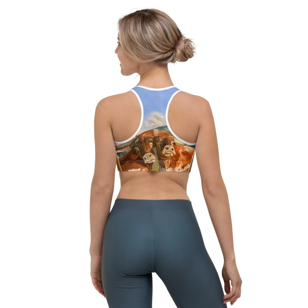 Sports Bra "Horns" in Burnt Orange (Racerback)