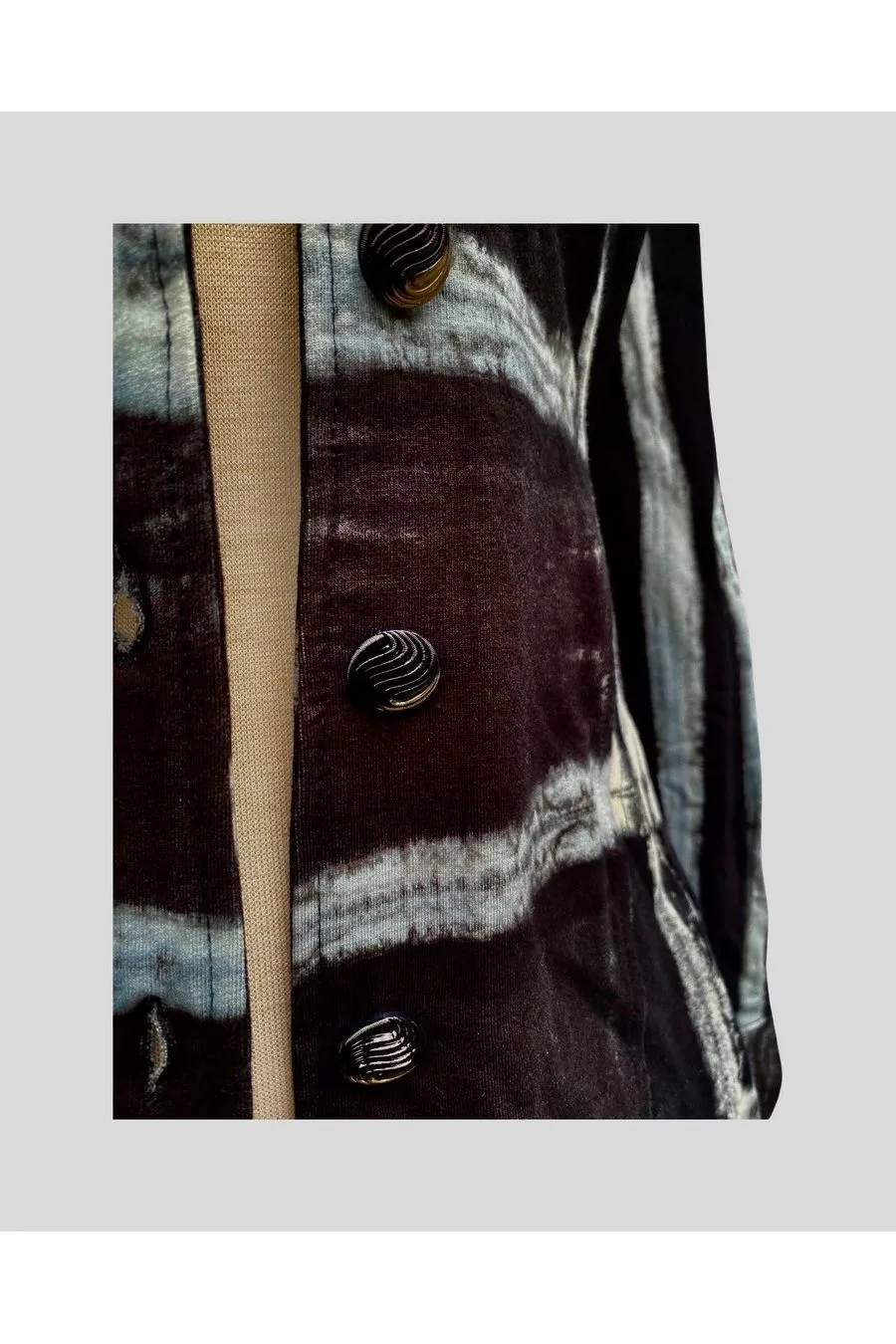 STELLA Long Sleeve Button-down Sportive Cardigan in  French Terry