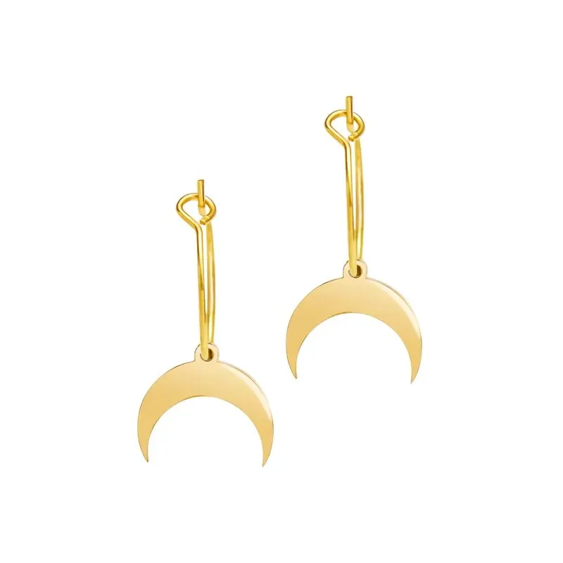 Stylish Stainless Steel Geometric Hoop Earrings with Bohemian Flair