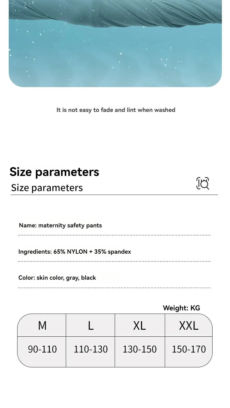 Summer Maternity Safe Seamless Yoga Pants - Anti-exposure Three-quarter Shark Pants for Women