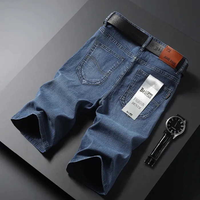 Summer Men Short Denim Jeans Thin Knee Length New Casual Cool Pants Short Elastic Daily High Quality Trousers New Arrivals