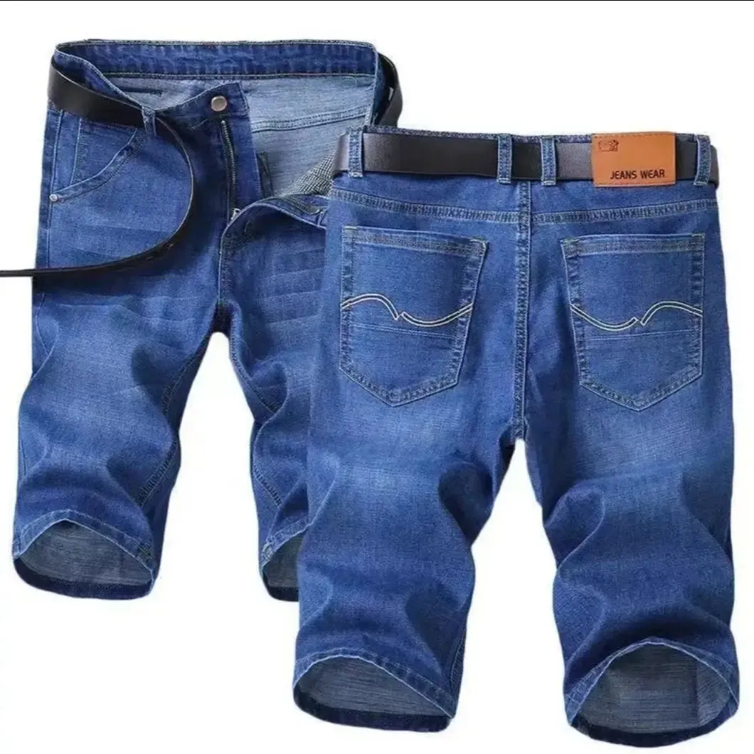 Summer Men Short Denim Jeans Thin Knee Length New Casual Cool Pants Short Elastic Daily High Quality Trousers New Arrivals