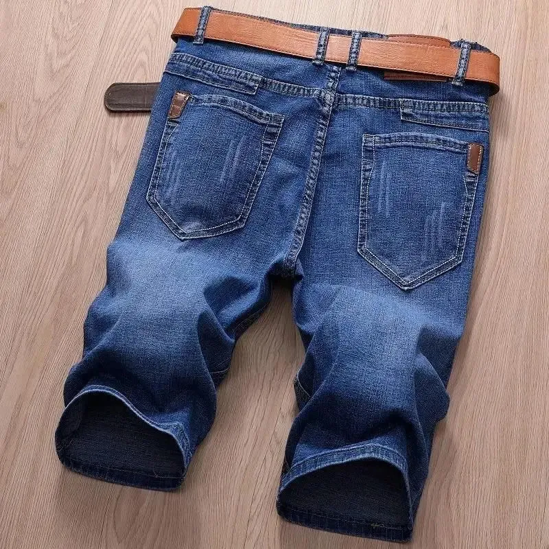 Summer Men Short Denim Jeans Thin Knee Length New Casual Cool Pants Short Elastic Daily High Quality Trousers New Arrivals