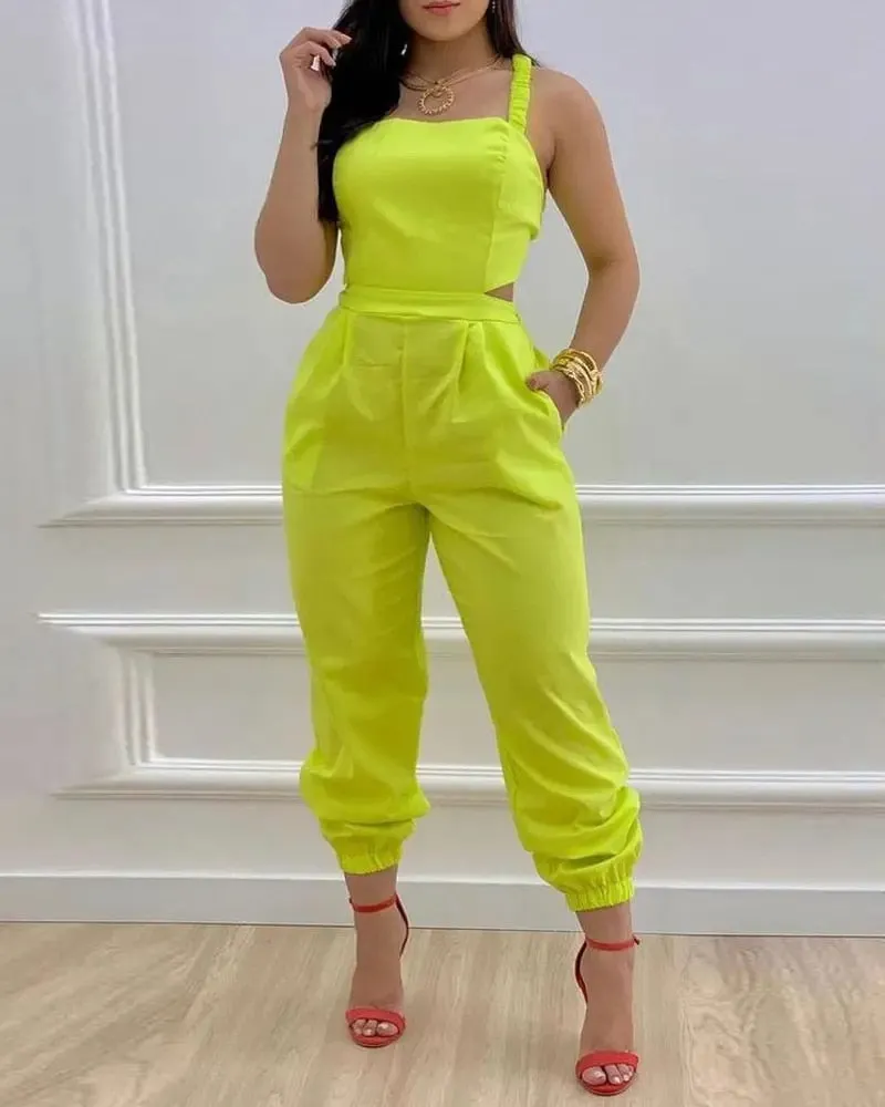 Summer Sleeveless Long Jumpsuit Women Fashion