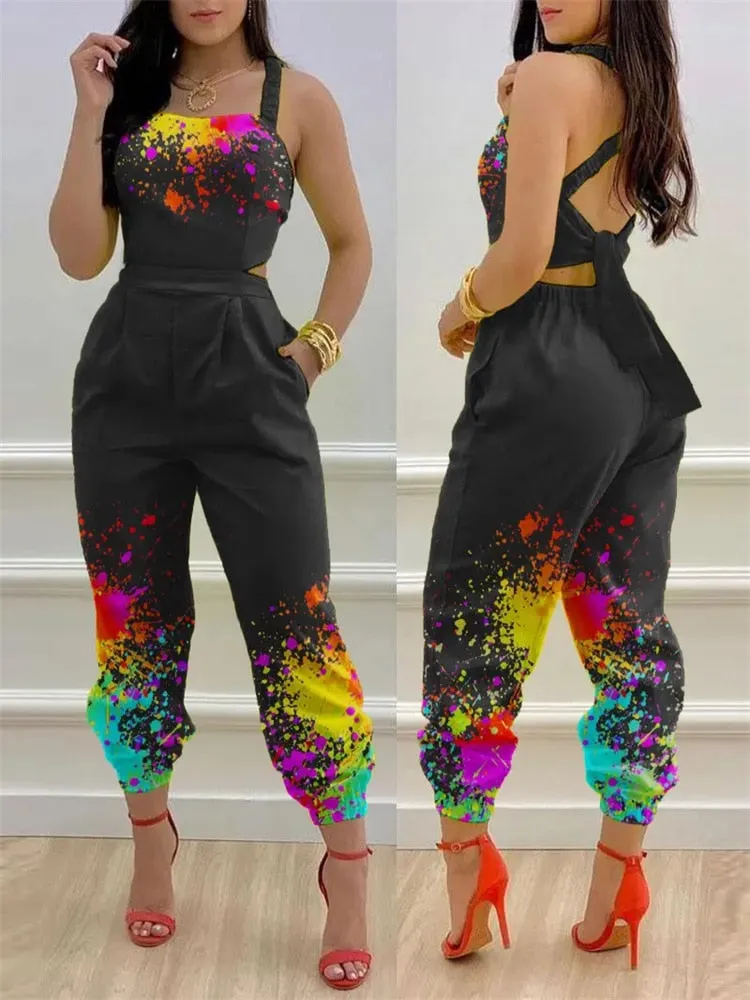 Summer Sleeveless Long Jumpsuit Women Fashion