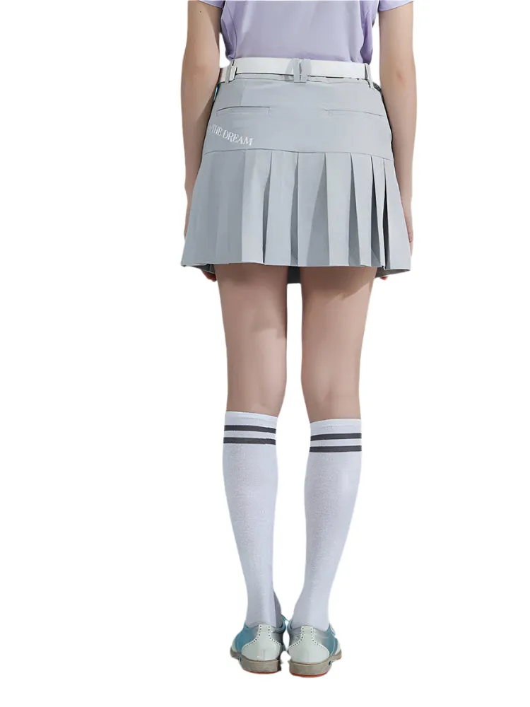SVG Golf Women's Gray Pleated Anti-Slip Sports Skort
