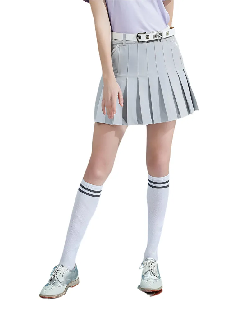 SVG Golf Women's Gray Pleated Anti-Slip Sports Skort