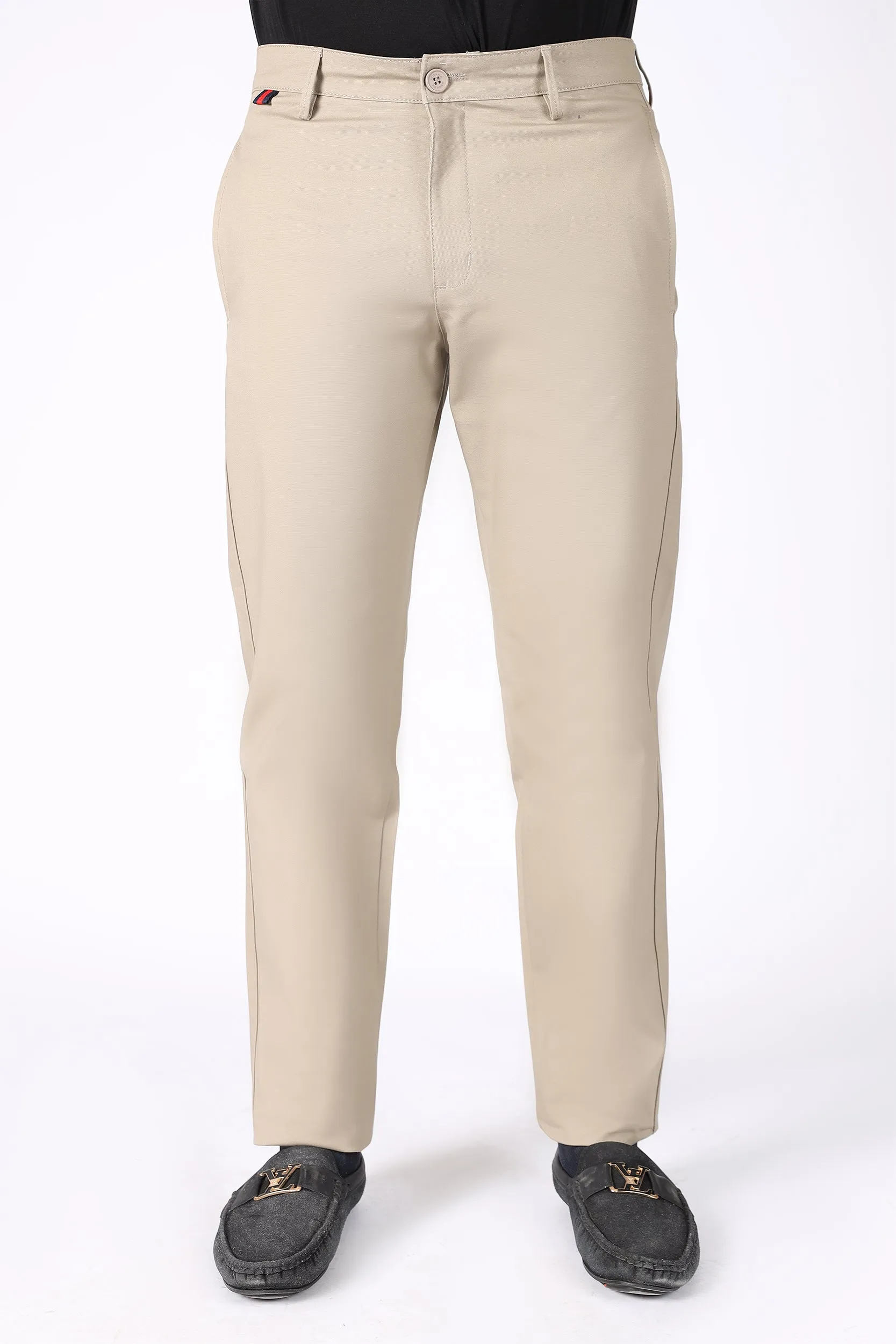 TAPPERED FIT COTTON PANTS