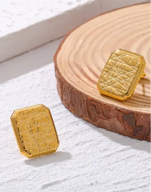 Tarnish-Free Minimalist Geometric Stud Earrings