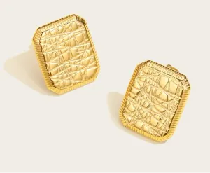 Tarnish-Free Minimalist Geometric Stud Earrings