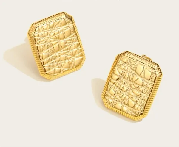 Tarnish-Free Minimalist Geometric Stud Earrings