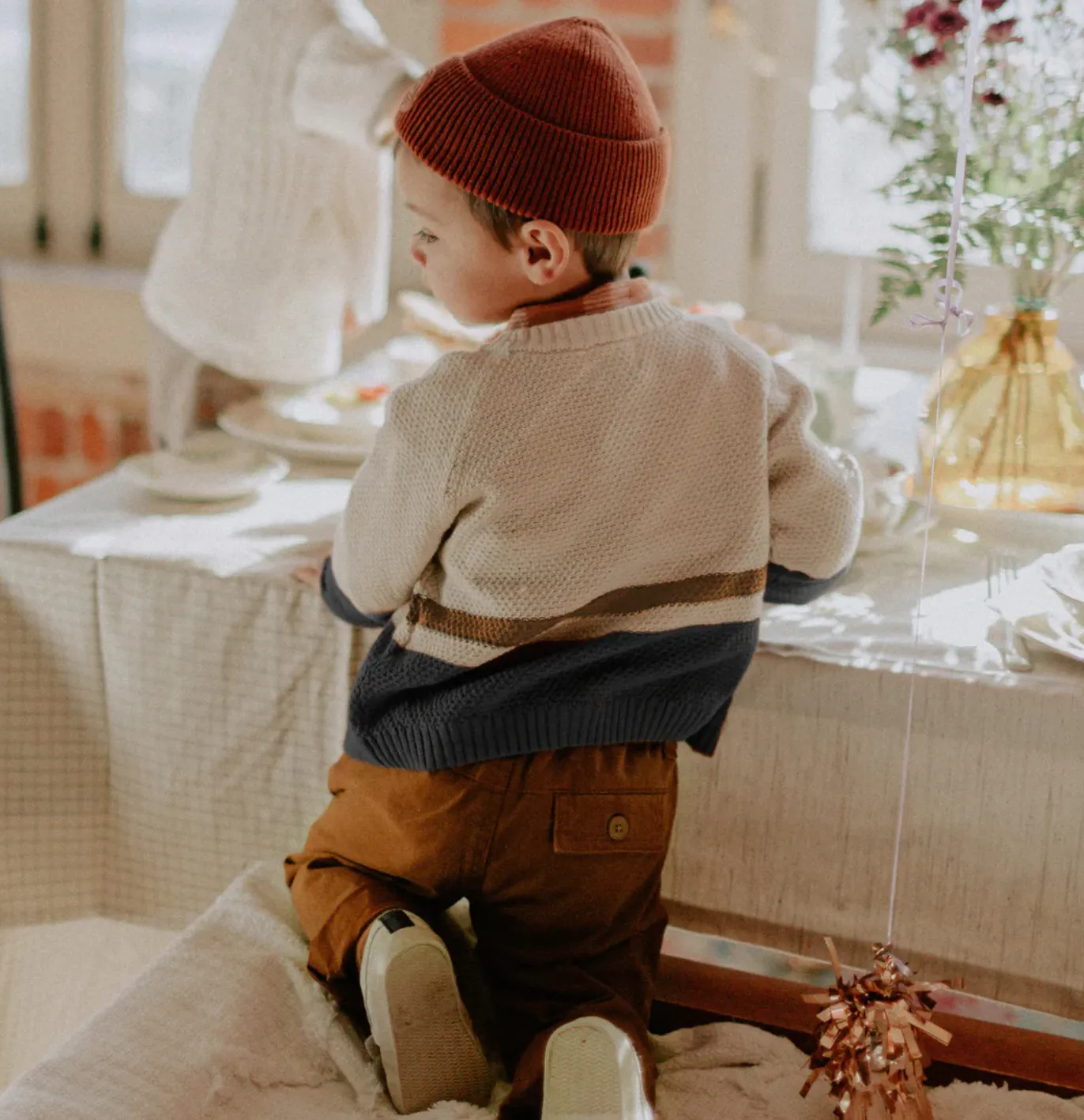 The Cotton Twill Pant - Brown - BABY