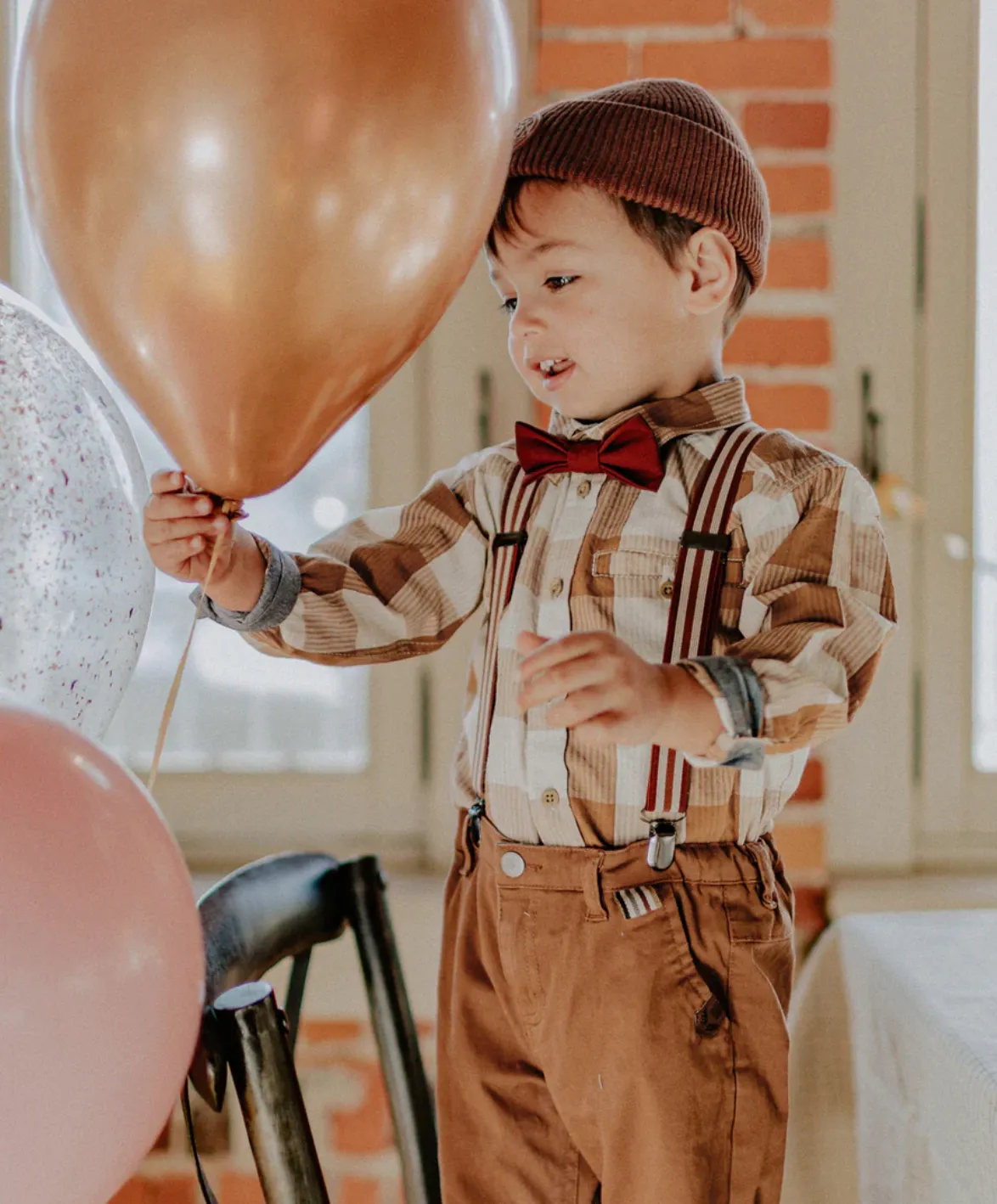 The Cotton Twill Pant - Brown - BABY