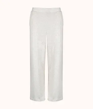 The Ribbed Lounge Pant: Heathered Oat