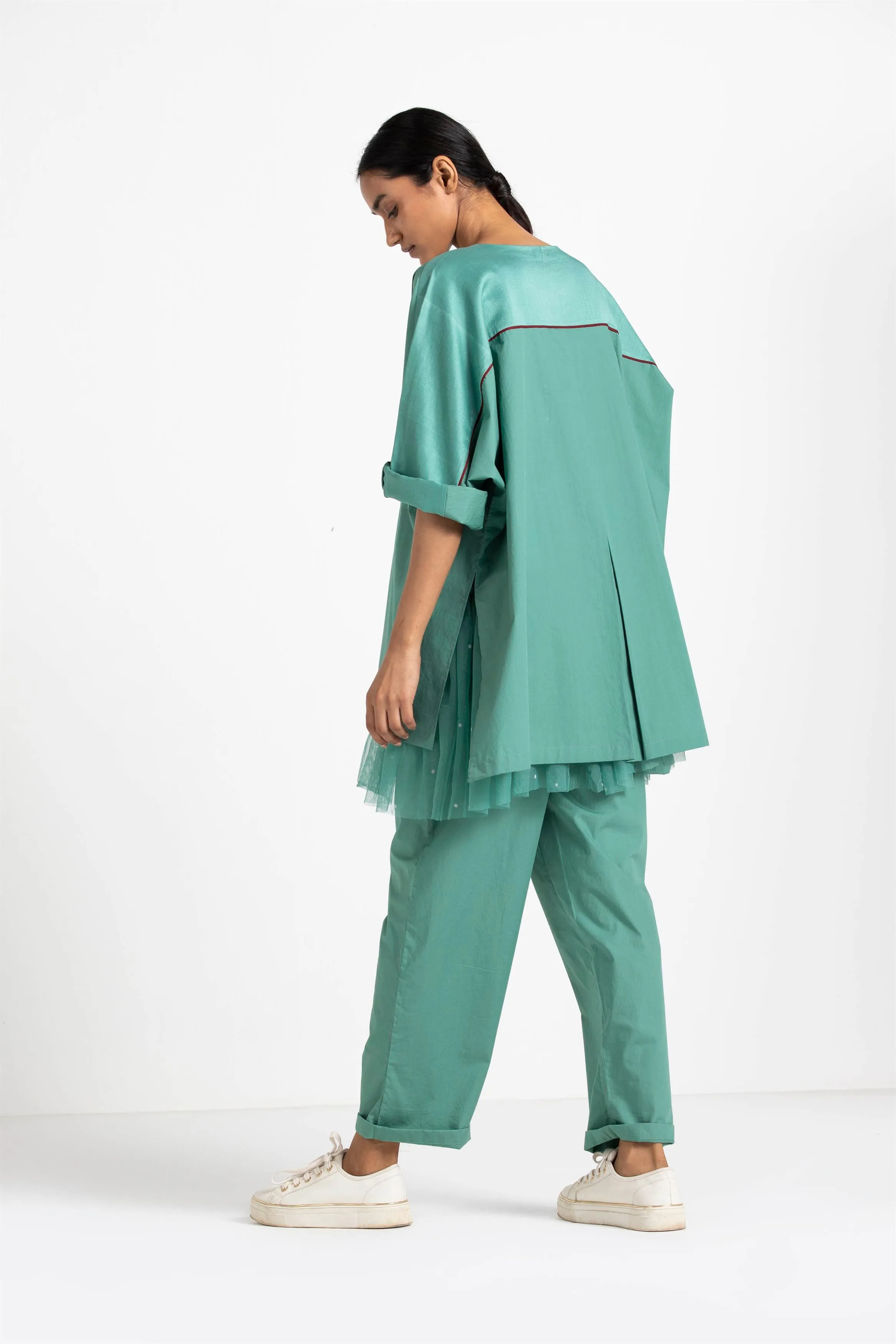 THREE   -   Flap Pocket Dolman Sleeve Shirt
