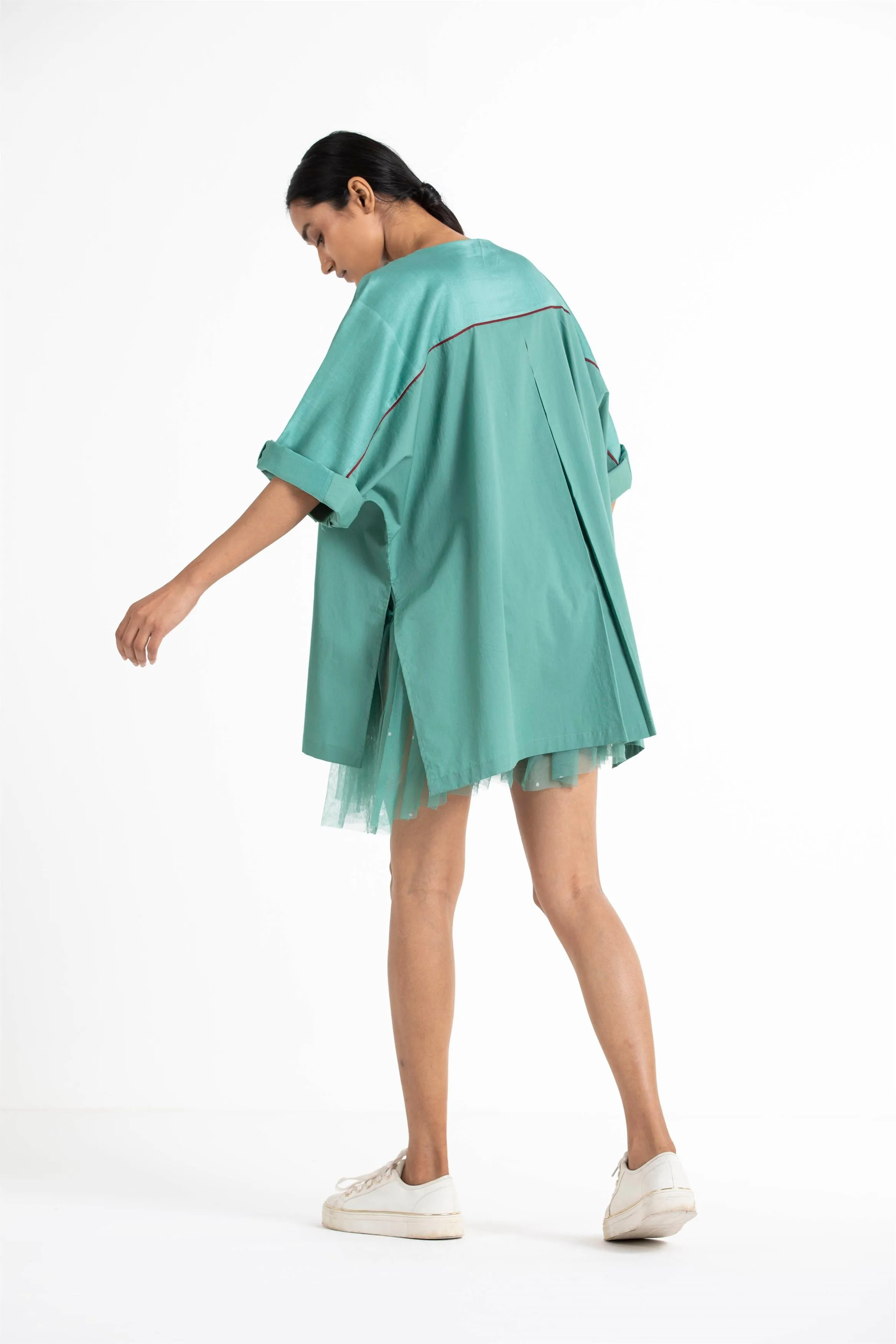 THREE   -   Flap Pocket Dolman Sleeve Shirt