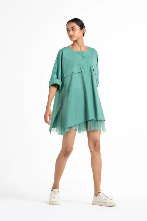 THREE   -   Flap Pocket Dolman Sleeve Shirt
