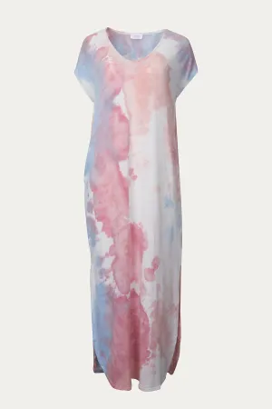 TIE-DYED STRETCH-TERRY MAXI DRESS