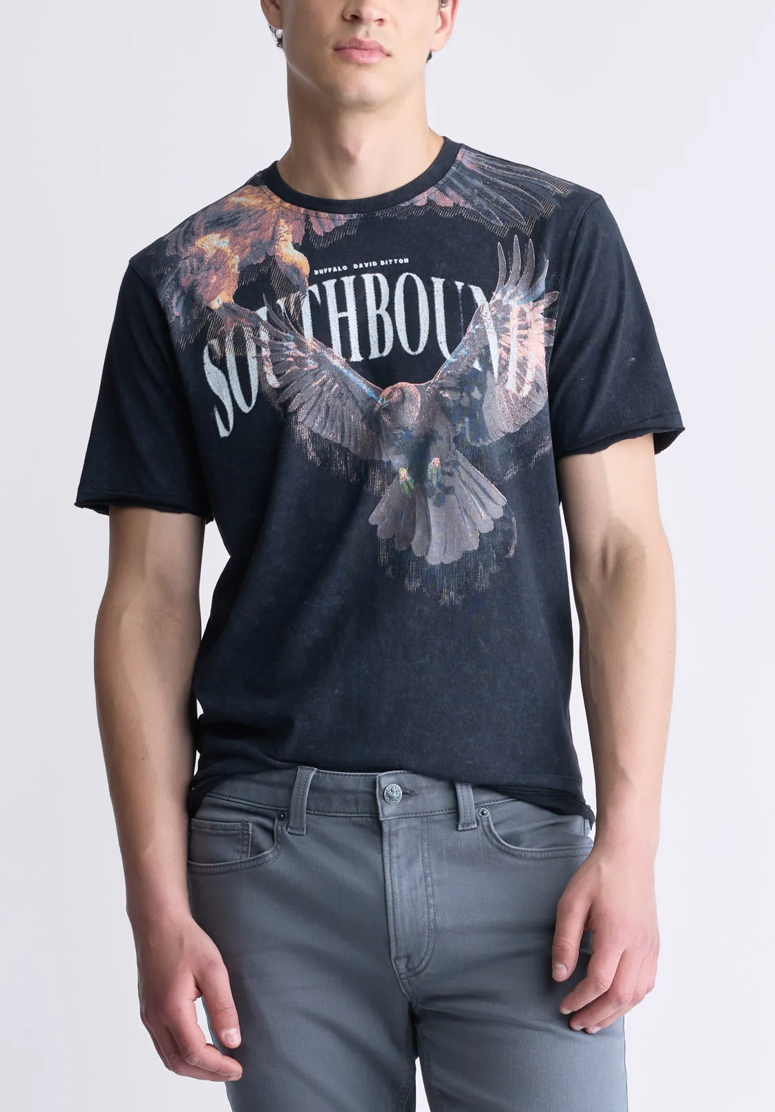 Tizro Men's Short-Sleeve Graphic T-Shirt, Black - BM24476