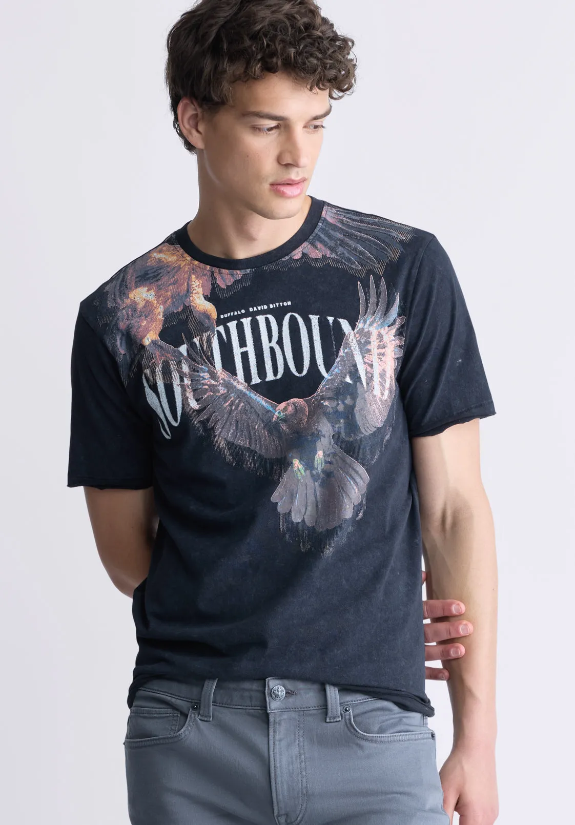 Tizro Men's Short-Sleeve Graphic T-Shirt, Black - BM24476
