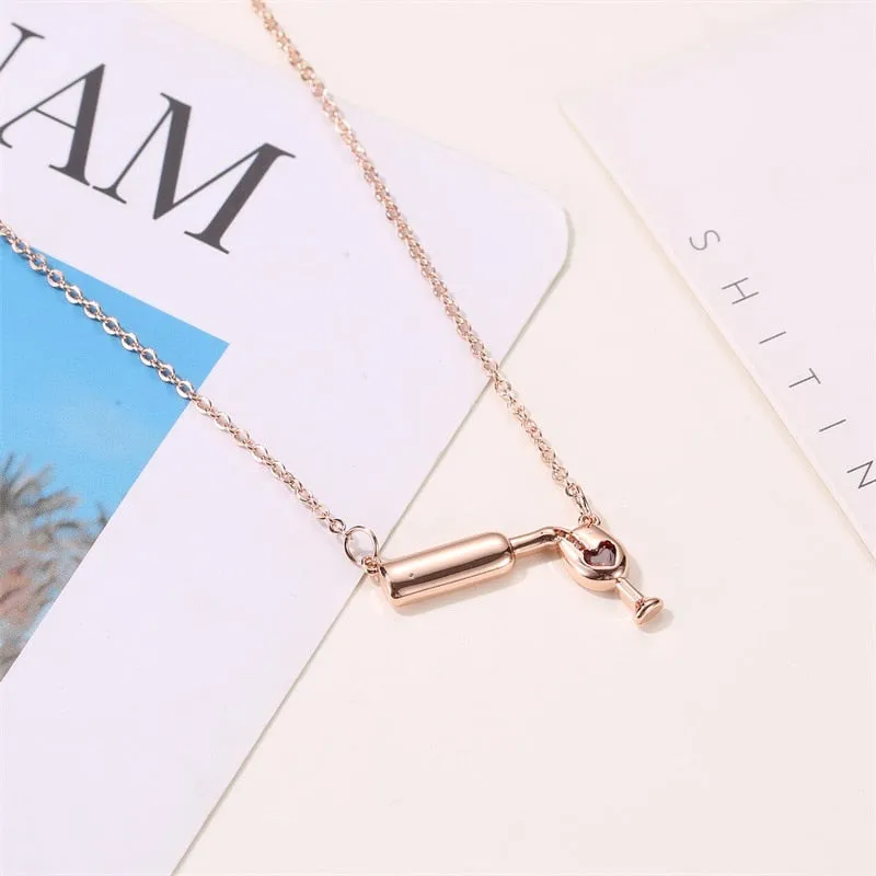 Trendy Bottle Choker Chic Necklaces For Girls