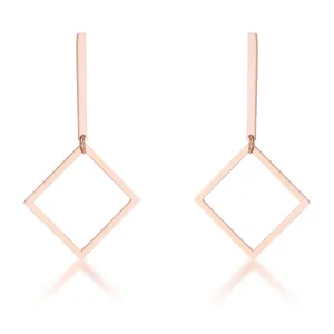 Trendy Geometric Stainless Steel Drop Earrings