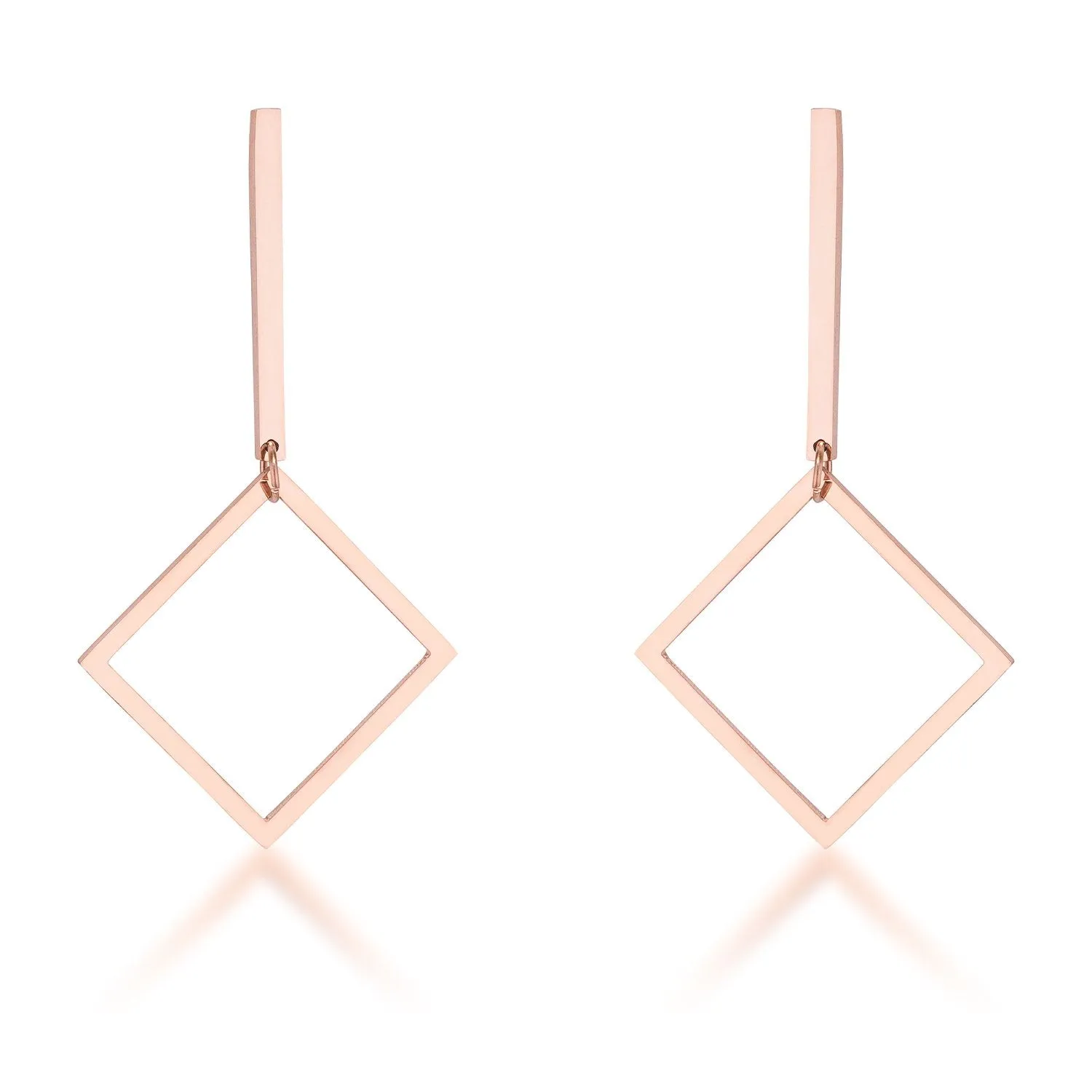 Trendy Geometric Stainless Steel Drop Earrings