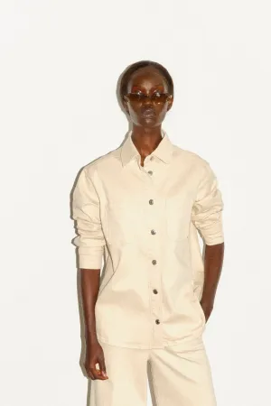 TRW-Kaia Twill Shirt Wash Crude - Ecru