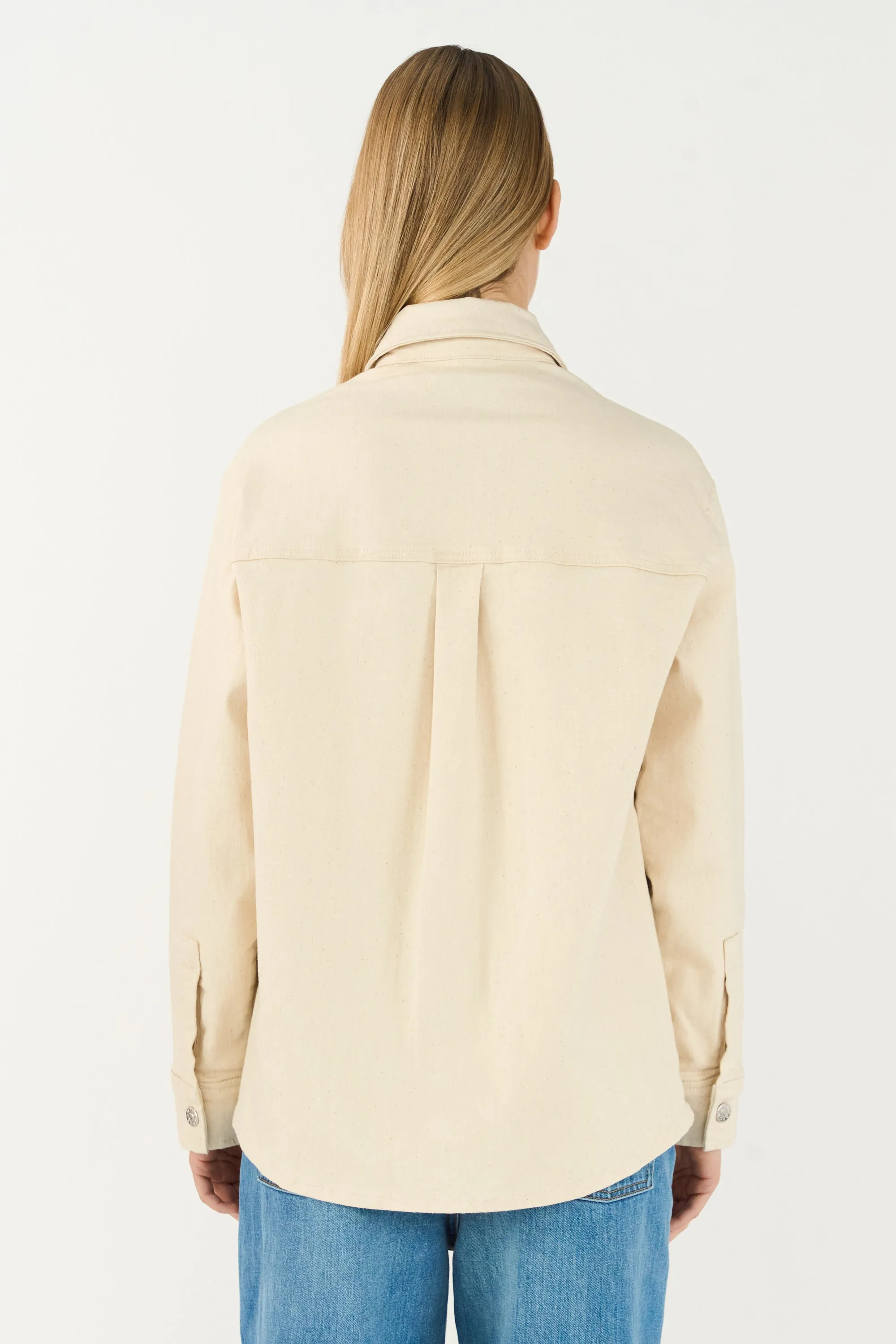 TRW-Kaia Twill Shirt Wash Crude - Ecru