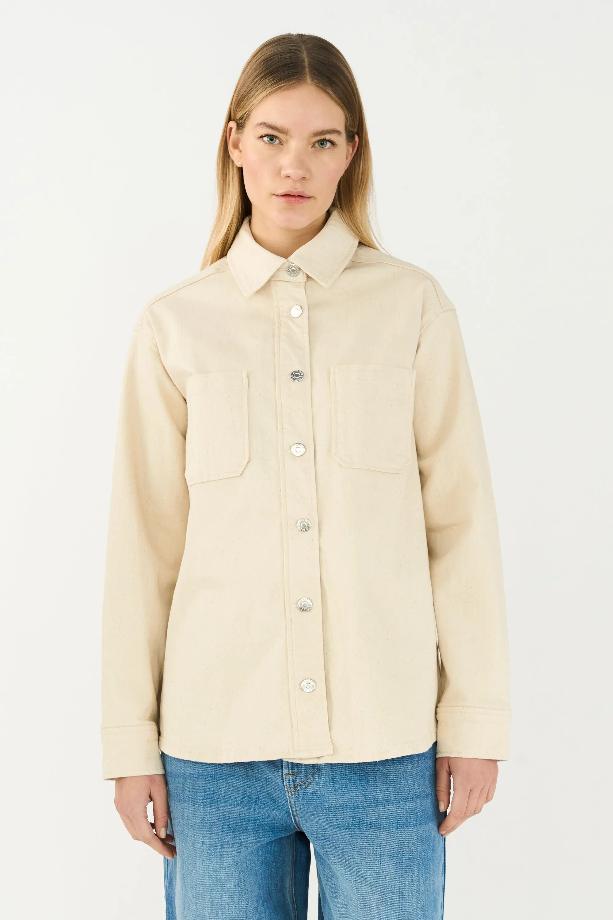 TRW-Kaia Twill Shirt Wash Crude - Ecru