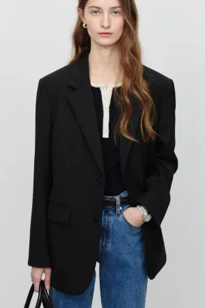 Unisex 2 Button Wool Blazer