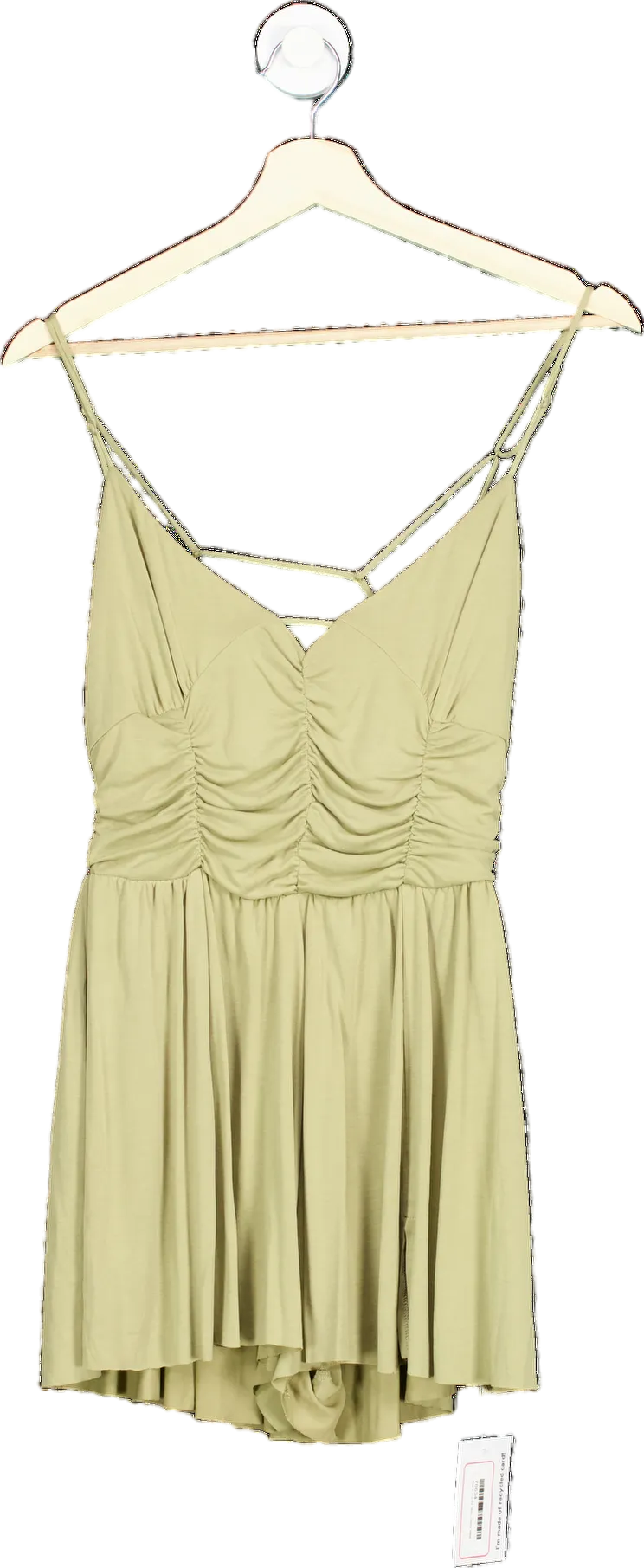 Urban Outfitters Green cupro Ruched Mini playsuit S