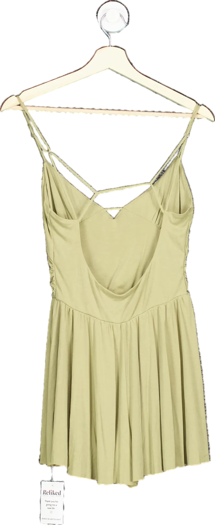 Urban Outfitters Green cupro Ruched Mini playsuit S