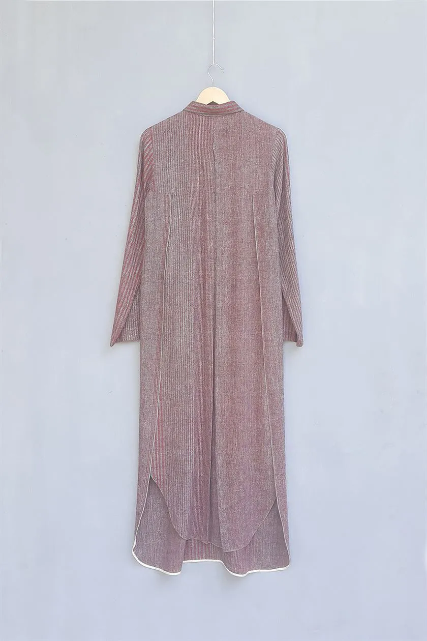 Urvashi Kaur   I   Kyoto DRESS EDA 100% handloom cotton  brick TESSELLATE- 09