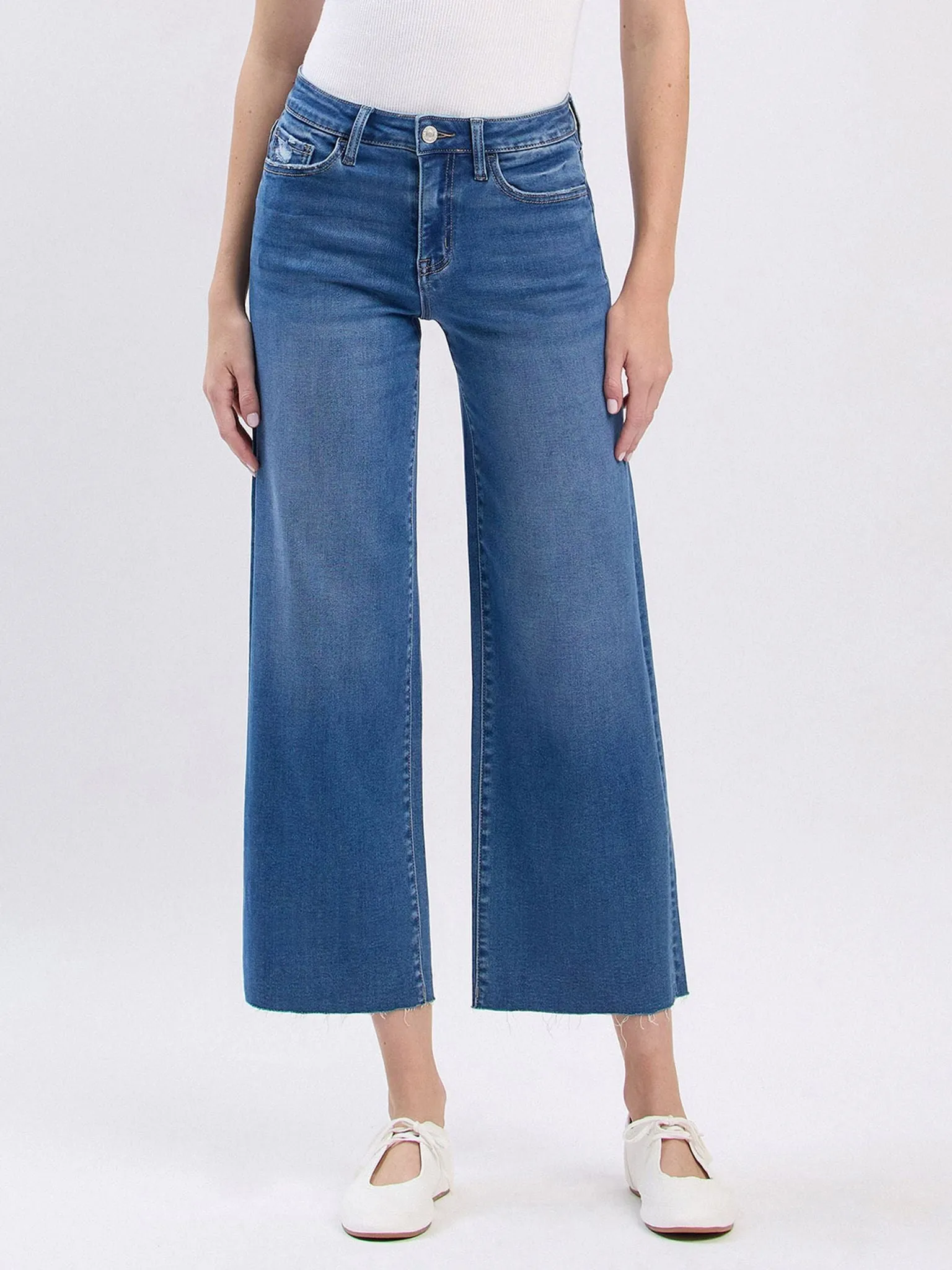 VERVET Right High Rise Soft Crop Slim Wide