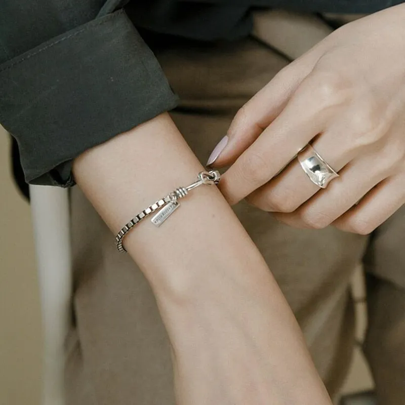 Vintage 925 Sterling Silver Bracelets For Women Wedding Jewelry