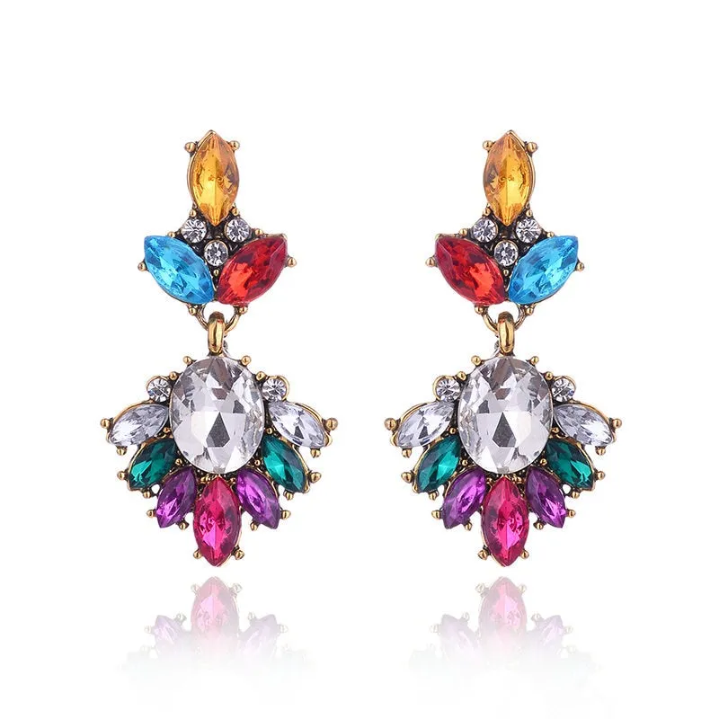 Vintage Rhinestone Earrings For Women