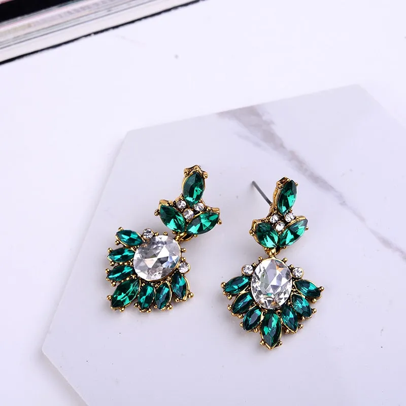 Vintage Rhinestone Earrings For Women