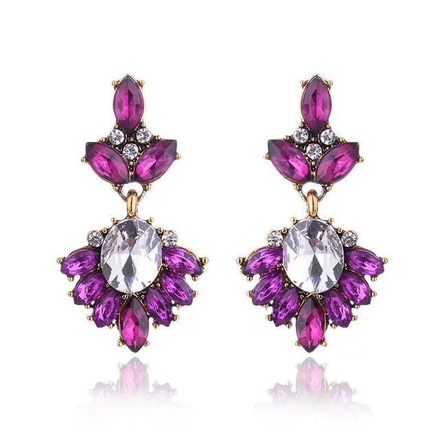 Vintage Rhinestone Earrings For Women