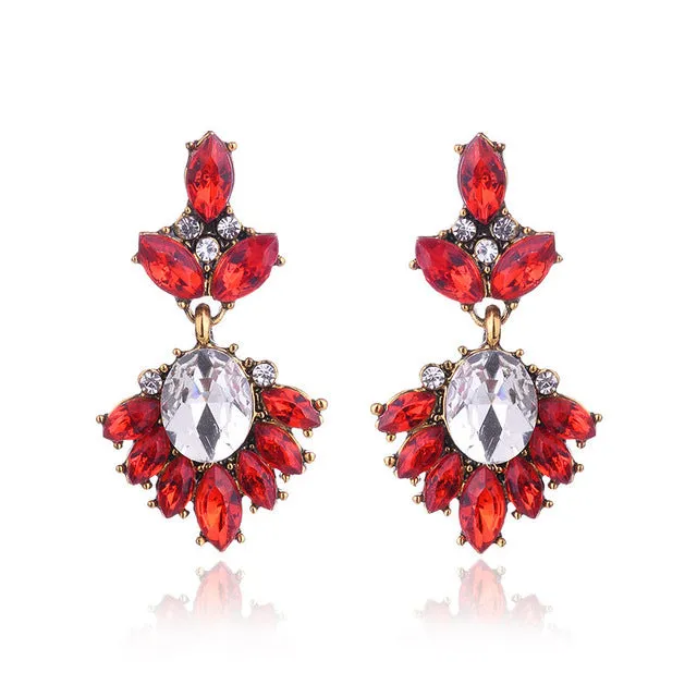 Vintage Rhinestone Earrings For Women