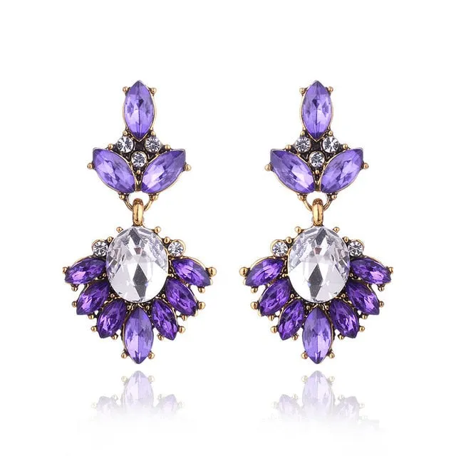 Vintage Rhinestone Earrings For Women