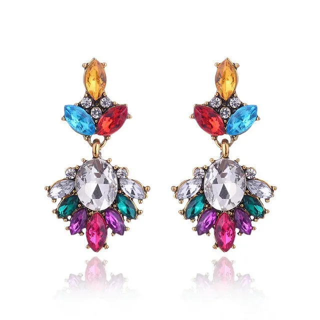 Vintage Rhinestone Earrings For Women