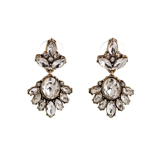 Vintage Rhinestone Earrings For Women