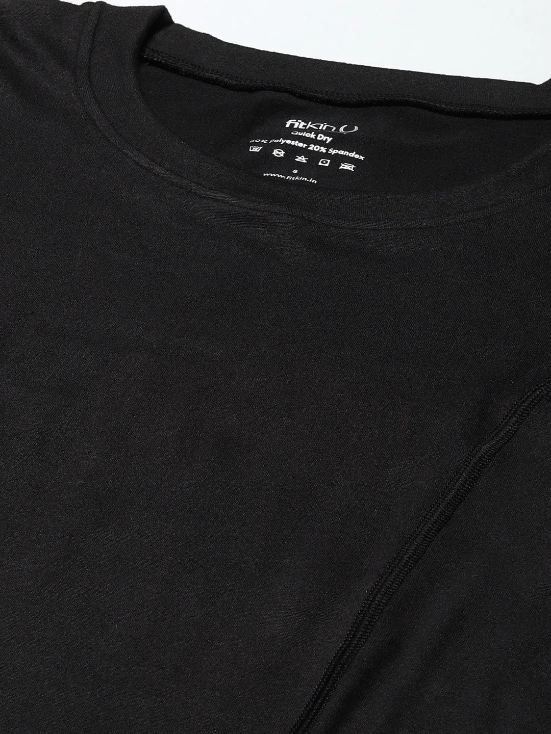 Women Black Anti Odour Sports T-shirt